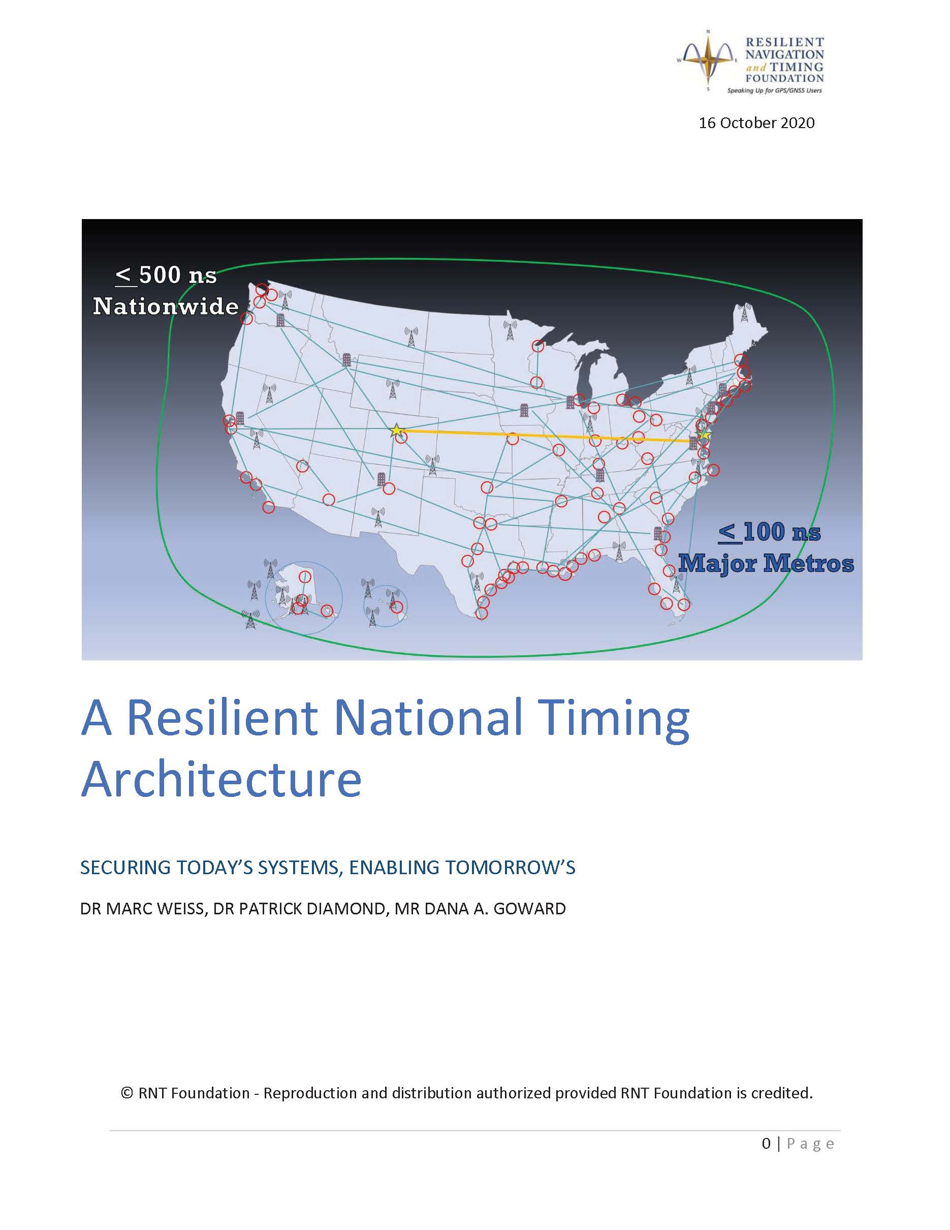 A Resilient National Timing Architecture - 2020
