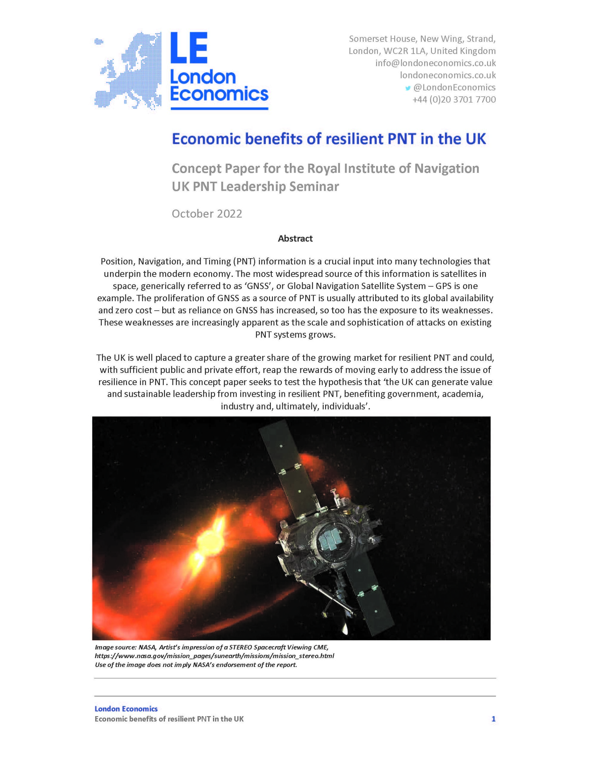 London Economics - Economic Benefits of RPNT in the UK - 2022