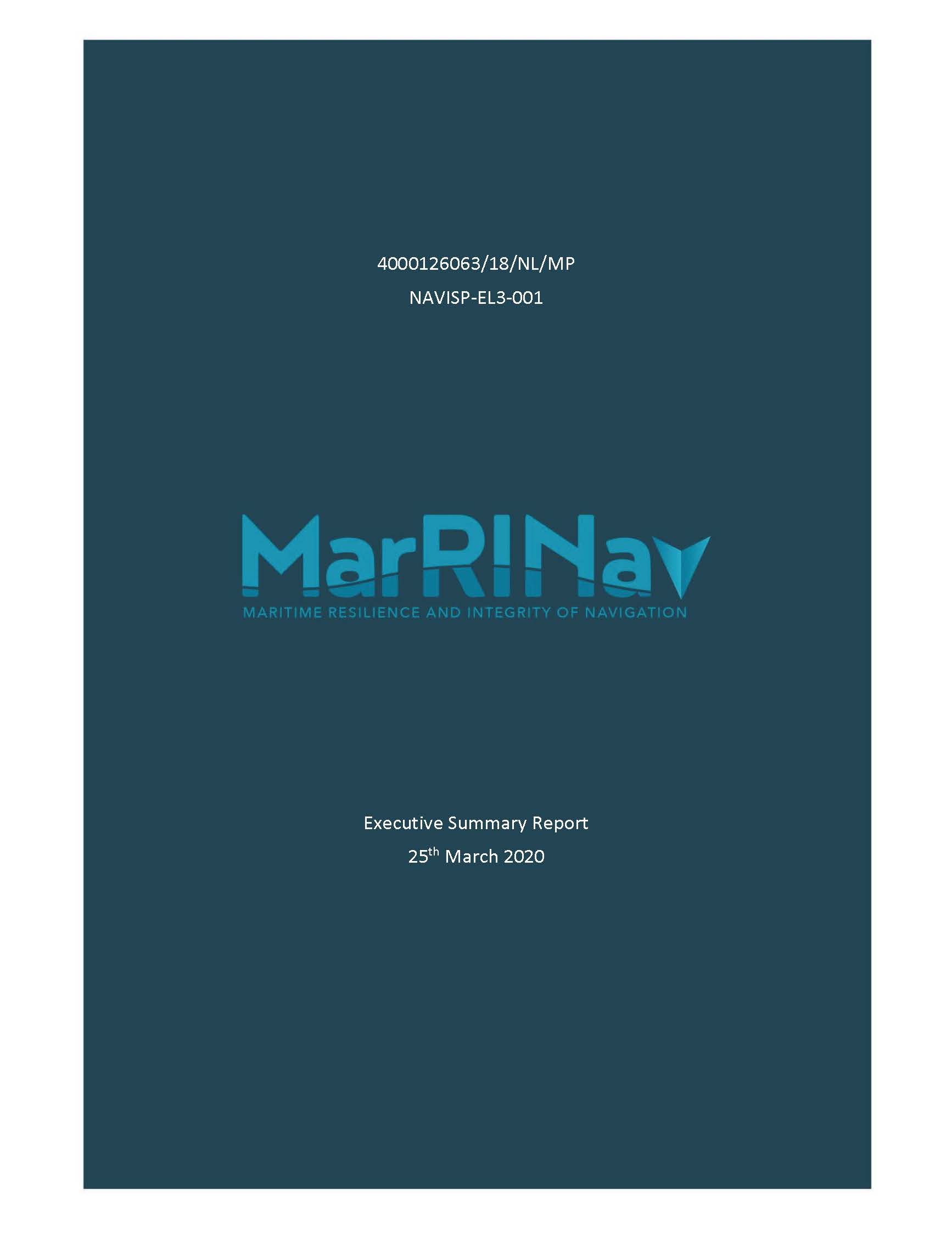 MarRINav Executive Summary Report - 25MAR2020